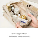 Makeup Bag for Women Open Flat Workspace