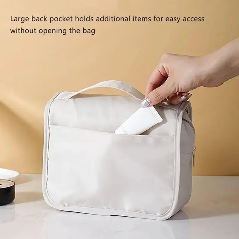 JPXBCN HX0010 Travel Waterproof Makeup Bag Organizer - Open Flat Workspace Hooks