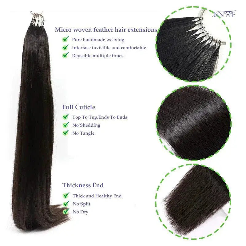 JSNME Luxe Remy Human Hair Extensions 24 Inch Bundles