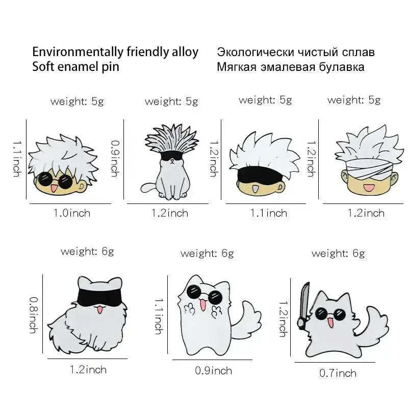Jujutsu Kaisen Enamel Pin Trendy Anime Brooch For Fans