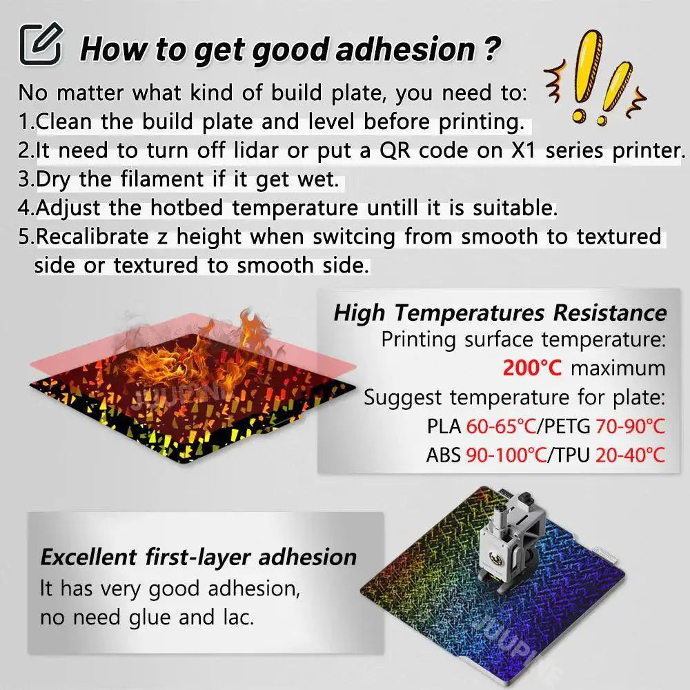 Juupine Bambu Lab PEI Sheet Upgrade: Enhanced Textured Surface