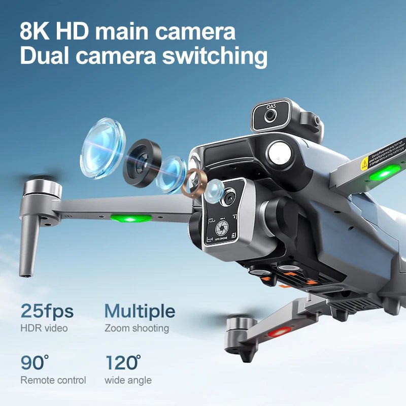 K19 Max GPS Drone 8K FPV Obstacle Avoidance Folding Travel Ready Portable Studio