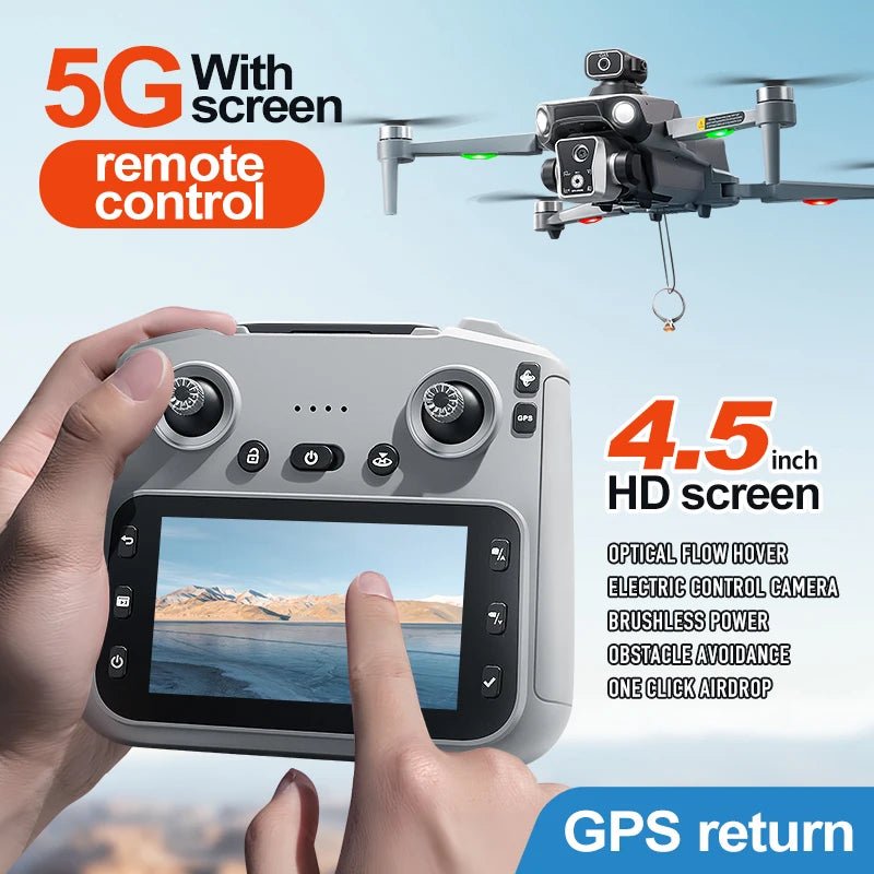 K19 Max GPS Drone 8K FPV Obstacle Avoidance Folding Travel Ready Portable Studio
