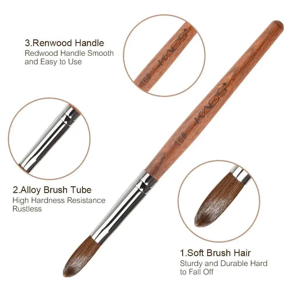 Kads Nail Art Brush Professional Kolinsky Sable Tool