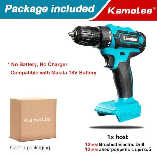 Kamolee 10mm 13mm Cordless Electric Impact Drill for Makita