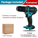 Kamolee 10mm/13mm Cordless Electric Impact Drill for Makita