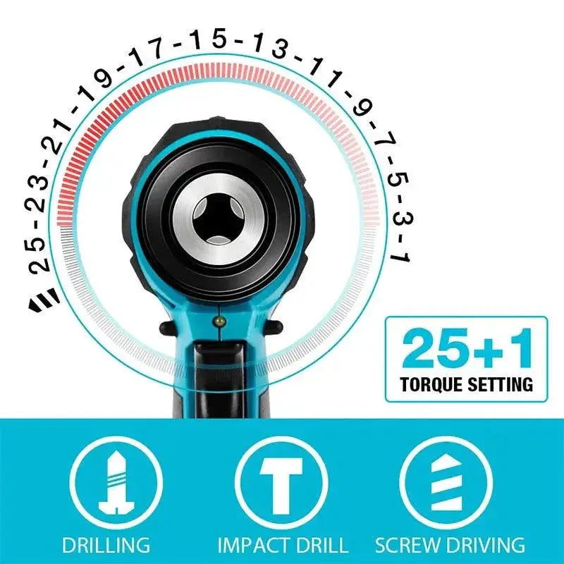 Kamolee 10mm 13mm Cordless Electric Impact Drill for Makita