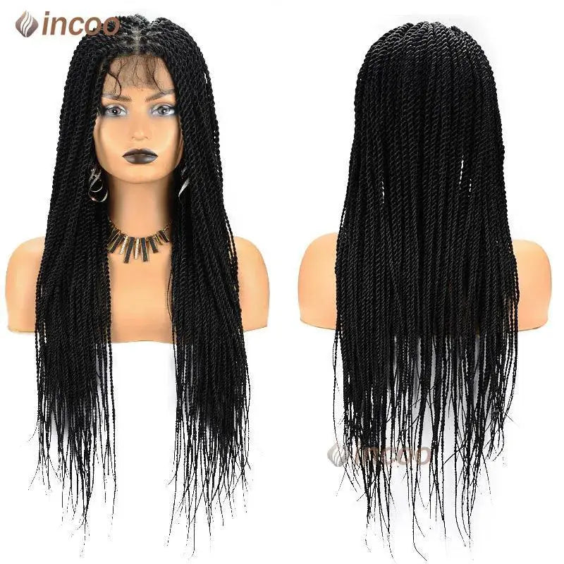 Kanekalon Synthetic Braided Lace Front Wigs Style Options