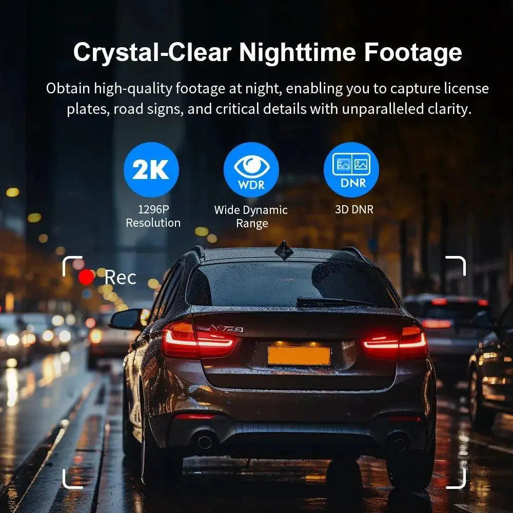 KAWA D5 Dash Cam With Night Vision 360 Rotation 2K QHD