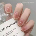 Kawaii Black Heart Coffin False Nail Tips Trendy Nail Kit