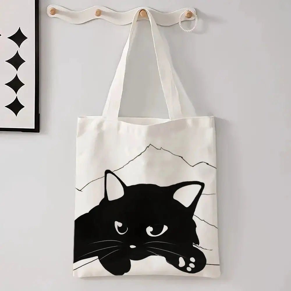 Kawaii Cartoon Cat Tote Bag Large Capacity Must Have Womens Shoulder Bag