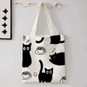 Roomy Cat Tote Bag for Women Outings