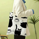 Roomy Cat Tote Bag for Women Outings