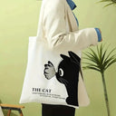 Roomy Cat Tote Bag for Women Outings