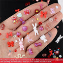 Kawaii Resin Nail Charms & Rhinestones Set Candy Theme Decor