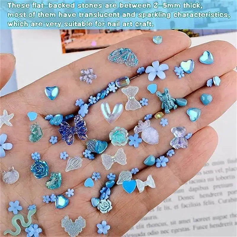 Kawaii Resin Nail Charms And Rhinestones Candy Theme Decor