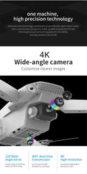 Smart Foldable 4K Drone for Aerial Pros