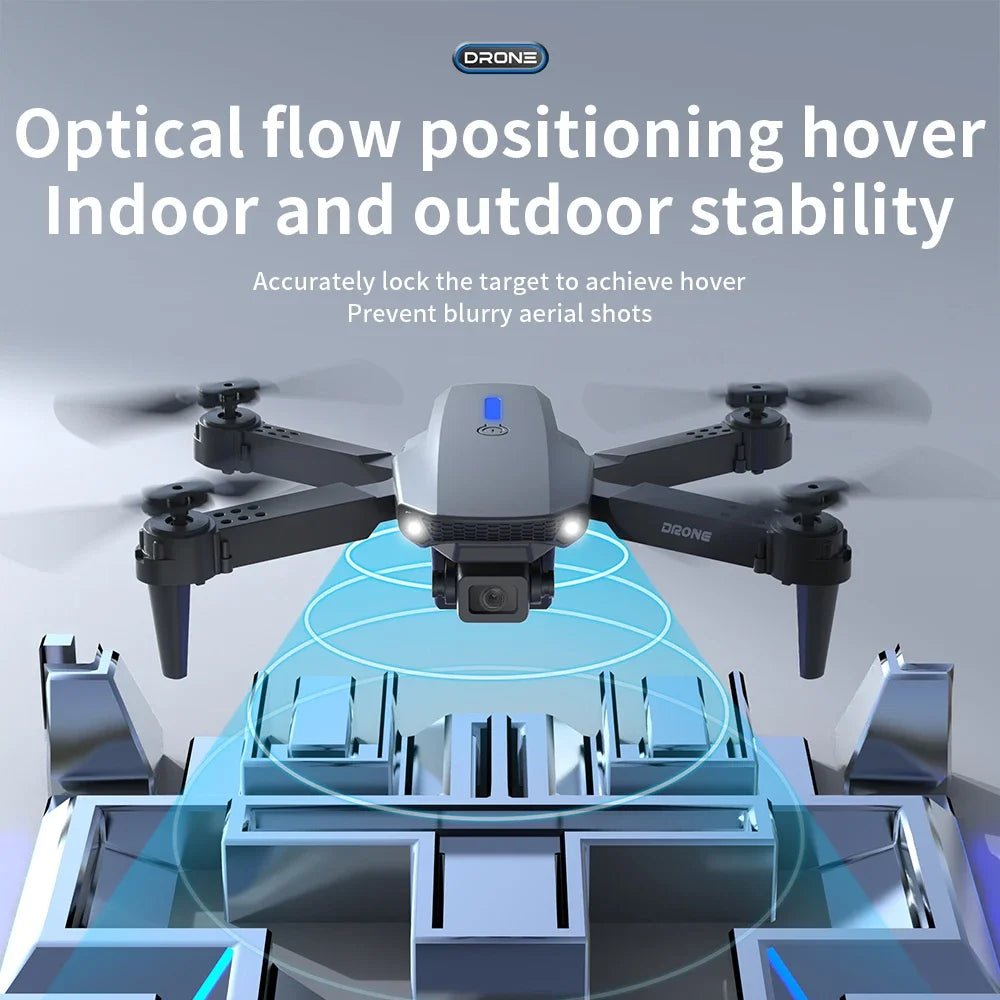 KBDFA 2025 E88 Professional HD 4K RC Drone - Foldable Dual Camera Quadrotor Lite