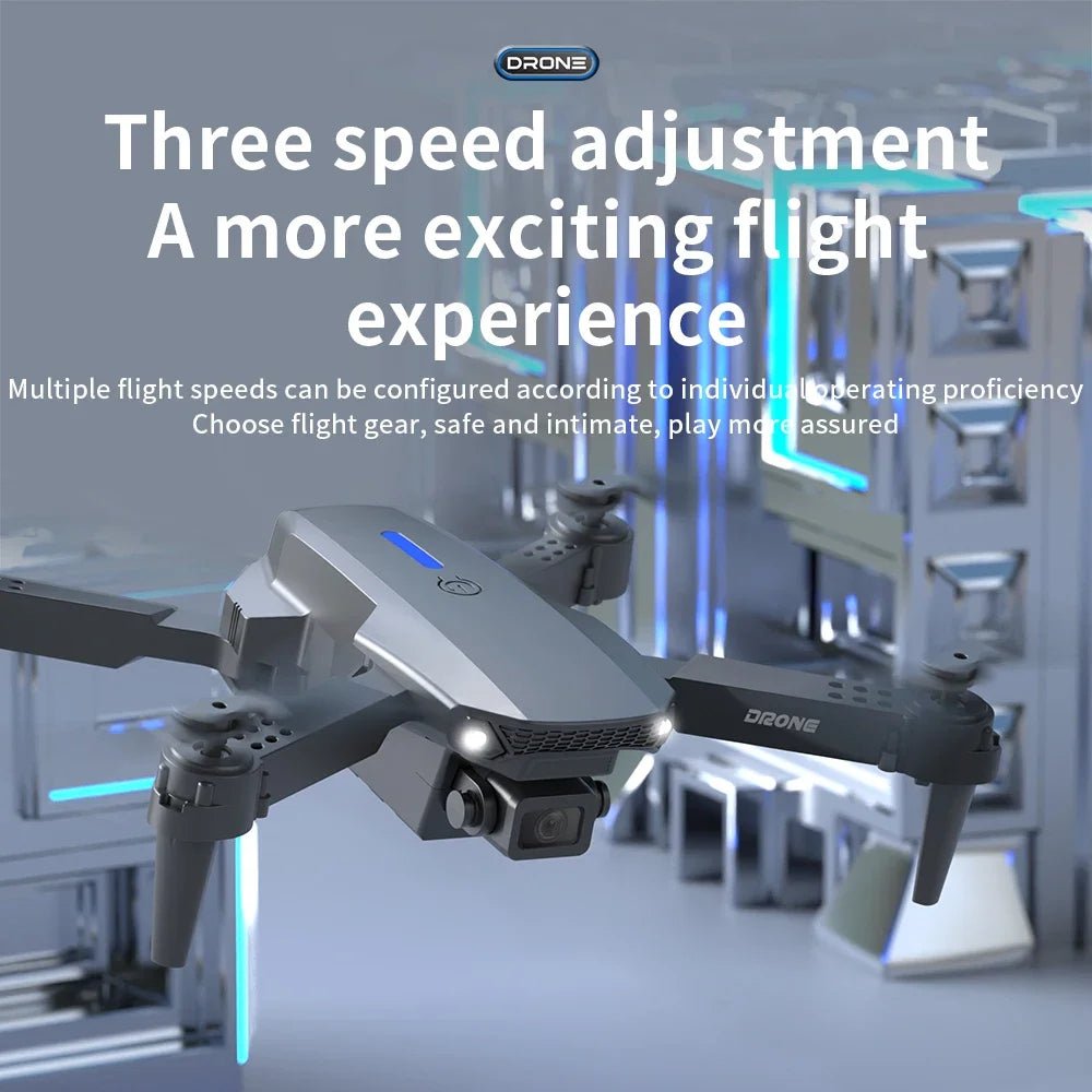 KBDFA 2025 E88 Professional HD 4K RC Drone - Foldable Dual Camera Quadrotor Lite