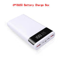 Kebidumei 5V Dual USB Power Bank Shell for 4/6 18650 Batteries