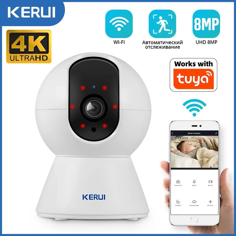 Kerui K259 Mini WiFi Cameras 5MP 8MP 4K - Tuya Smart Auto Tracking Home Security