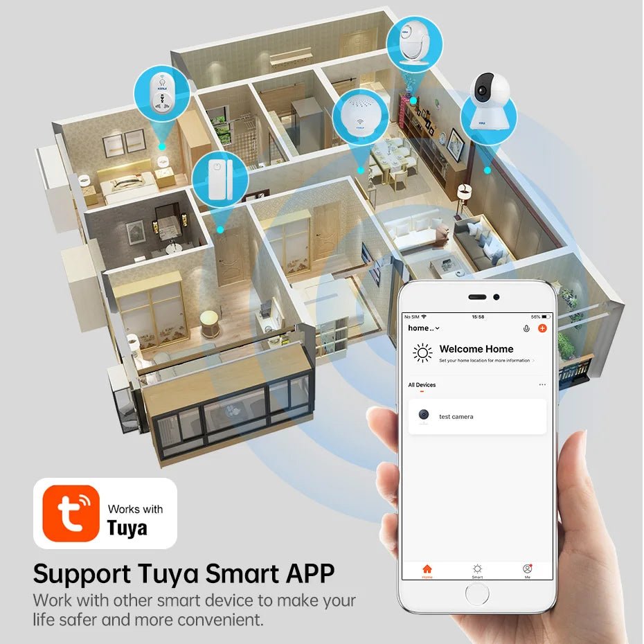 KERUI KR - K259 - 5M Mini Indoor 5MP WiFi IP Camera - Tuya Smart Auto Tracking Pro X