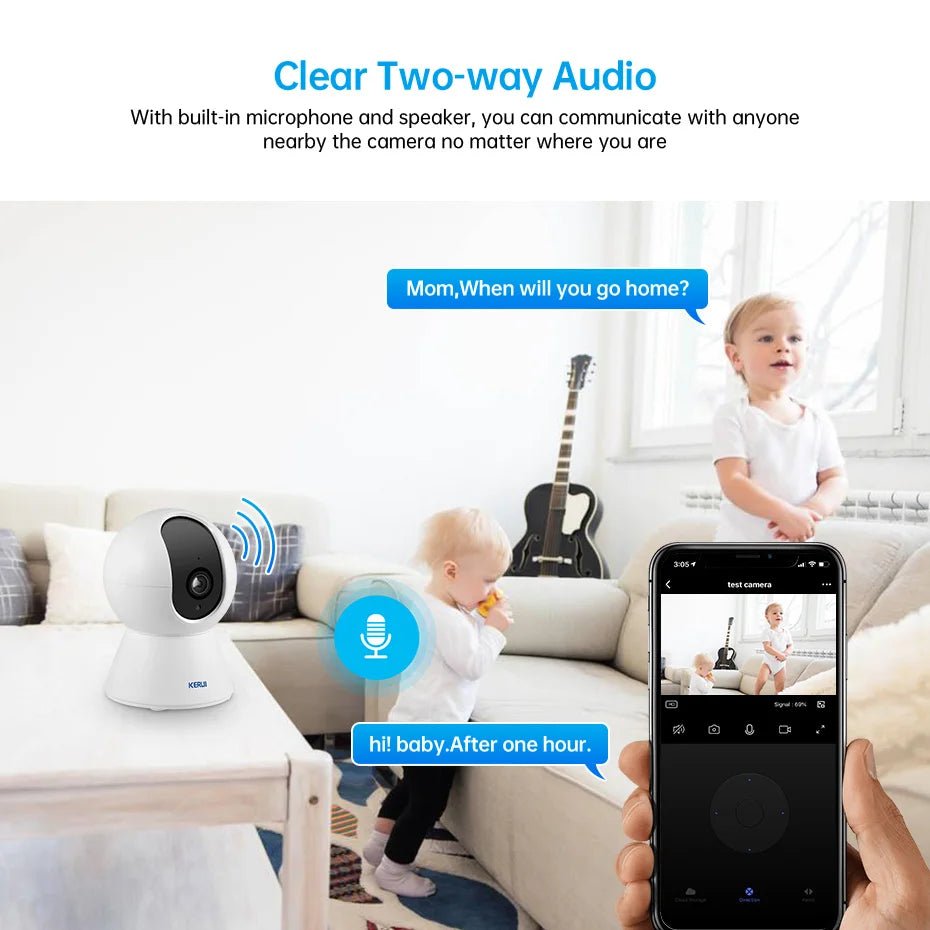 KERUI KR - K259 - 5M Mini Indoor 5MP WiFi IP Camera - Tuya Smart Auto Tracking Pro X