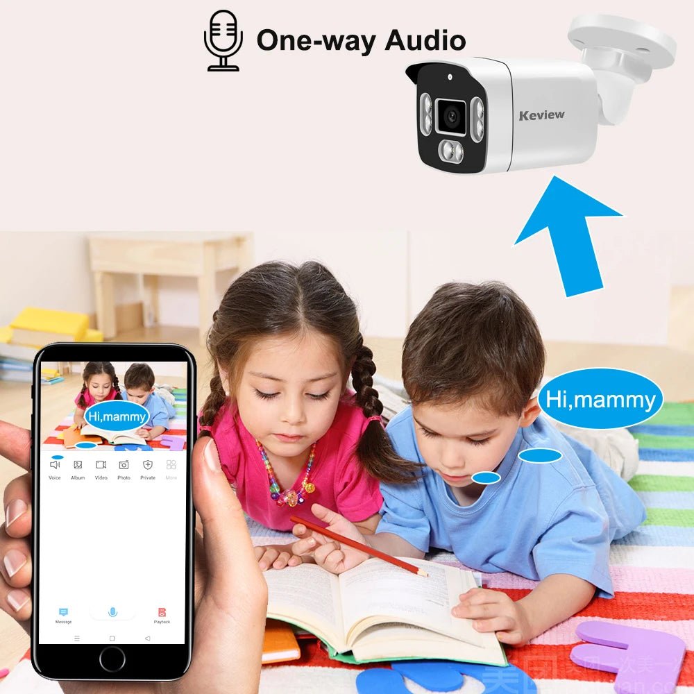 Keview 8MP 4K PoE Outdoor IP Camera - Dual Lens BulletCam Surveillance H265 IP66