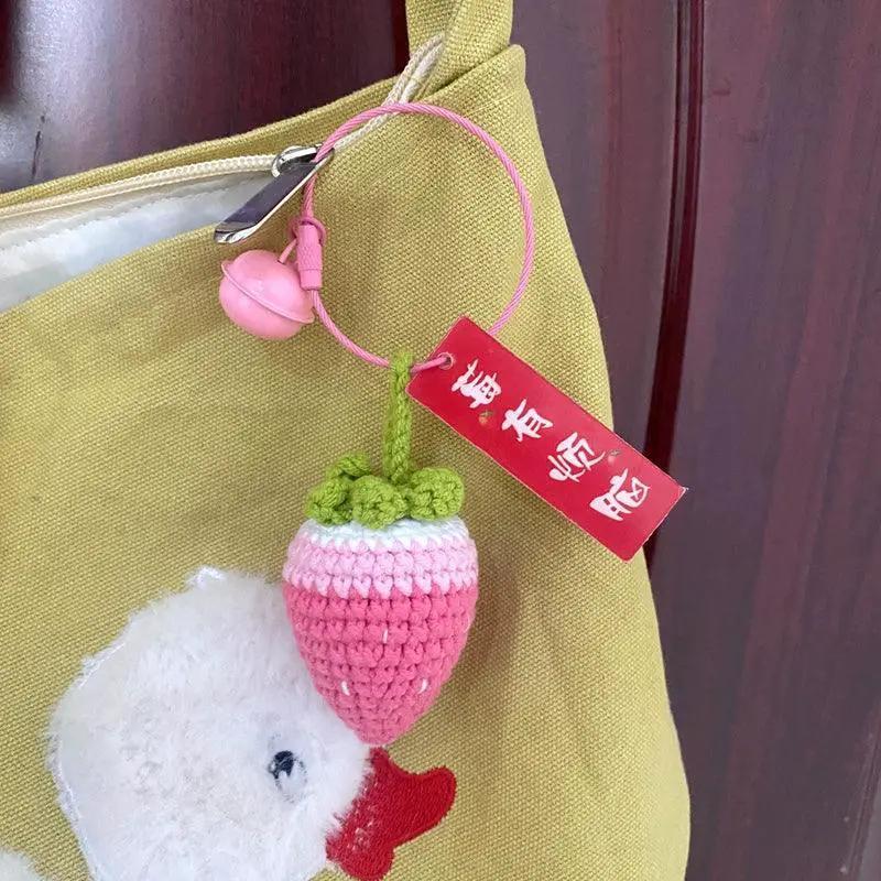 Slightly Tipsy Berry Keychain Crocheted Pendant DIY Craft