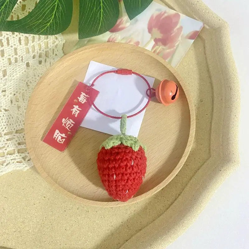 Slightly Tipsy Berry Keychain Crocheted Pendant DIY Craft