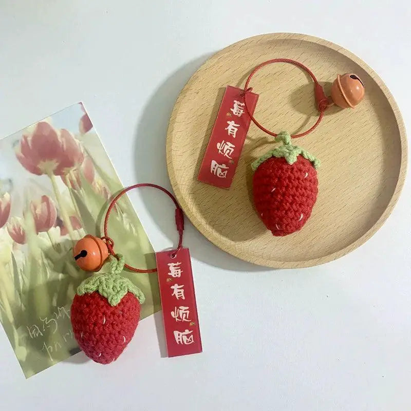 Slightly Tipsy Berry Keychain Crocheted Pendant DIY Craft