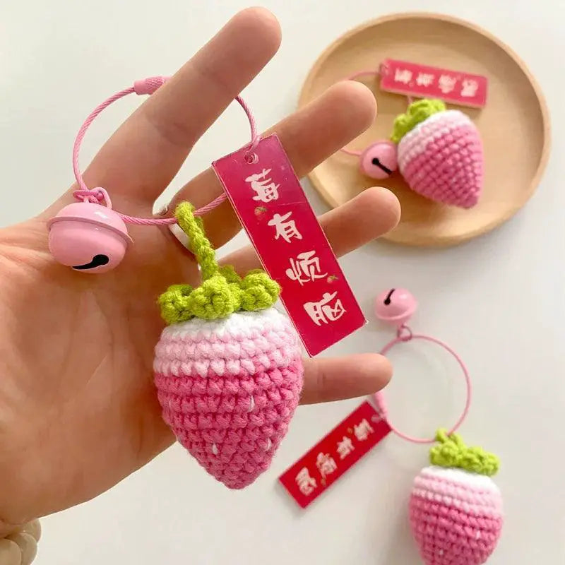 Slightly Tipsy Berry Keychain Crocheted Pendant DIY Craft