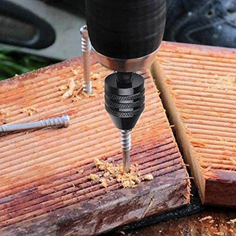 Keyless Drill Chuck Conversion Tool For Quick Bit Changes