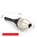 Keyless Drill Chuck Conversion Tool for Electric Drill Quick Bit Changes