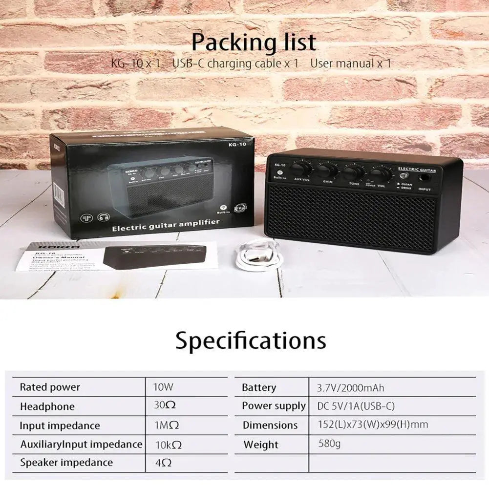 KG10 Portable Guitar Amplifier Speaker For Home Practice