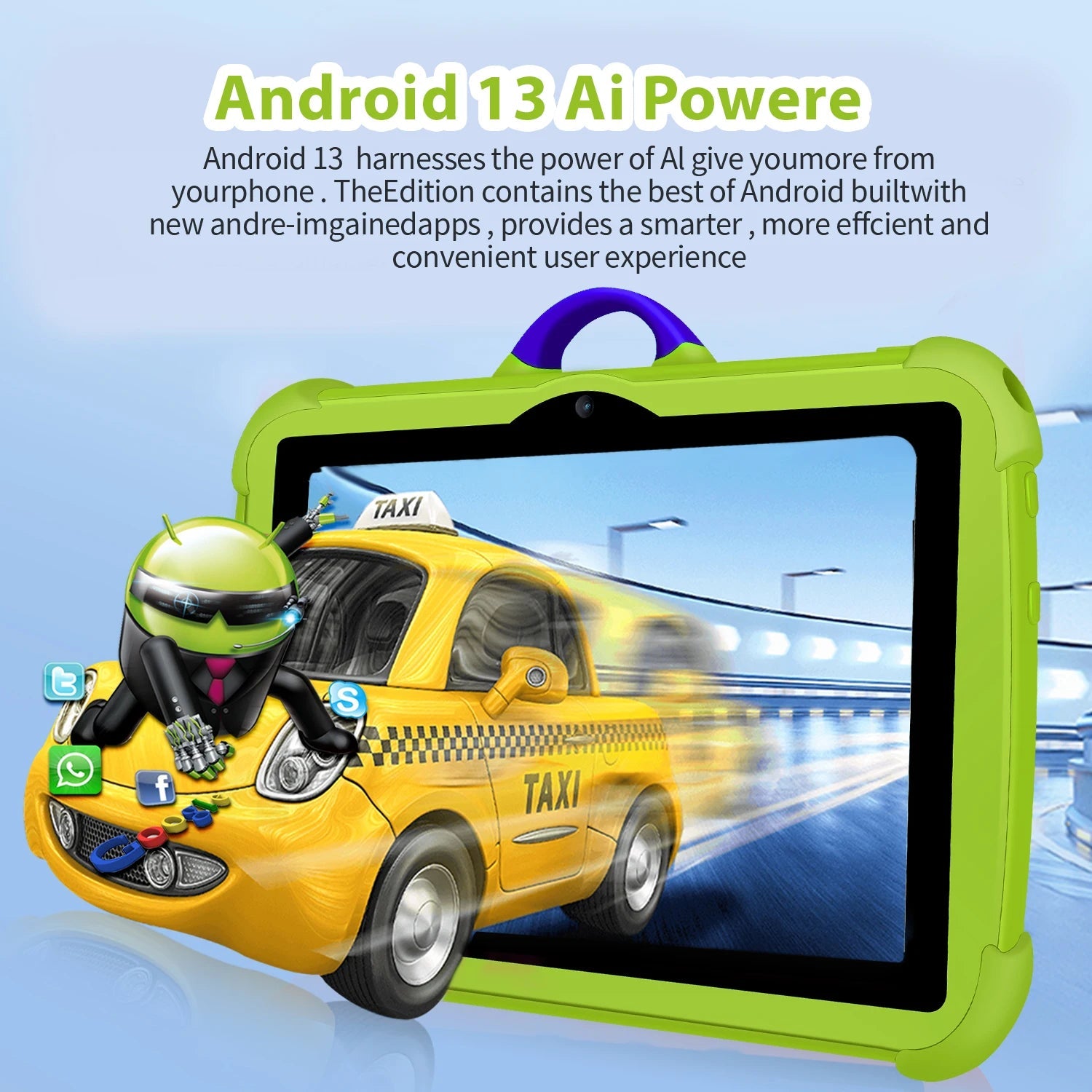 KidBright 7 Inch Android Kids Tablet Quad Core 4GB RAM 64GB ROM Play - Learn Fun