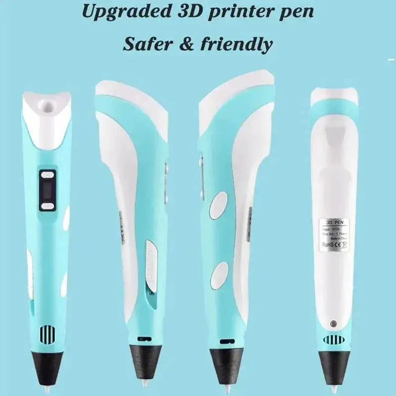 Kids 3D Printing Pen With Adjustable Speed And LED Display