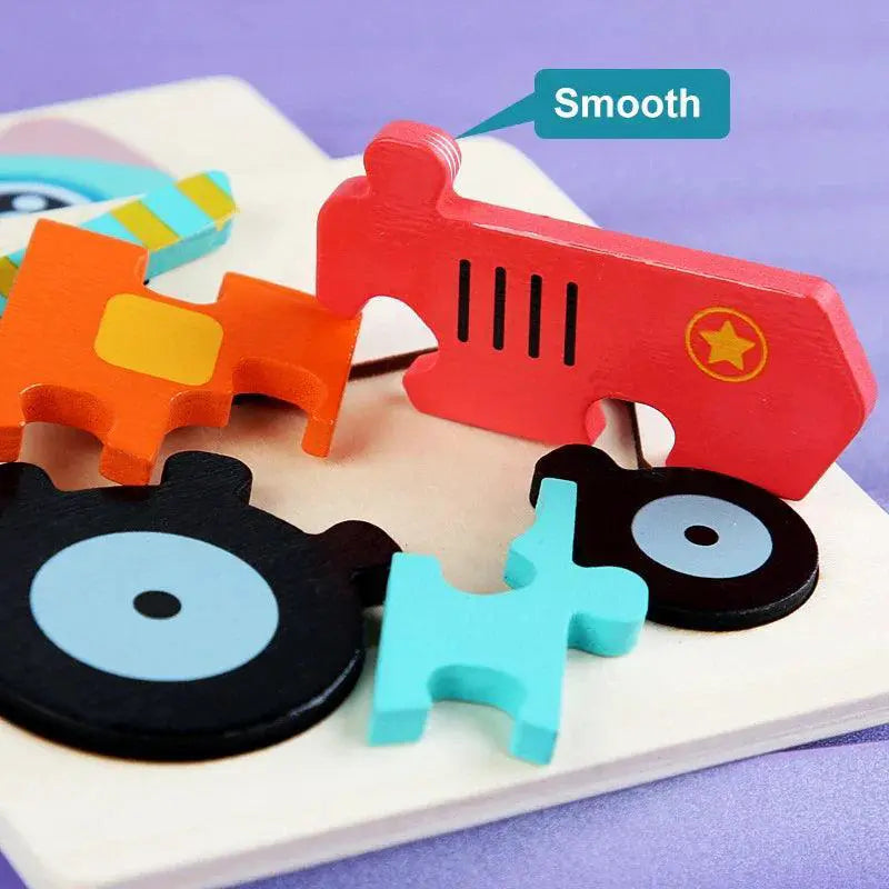 Kids Animal Wood Puzzle Fun Educational Jigsaw Toy For Kids