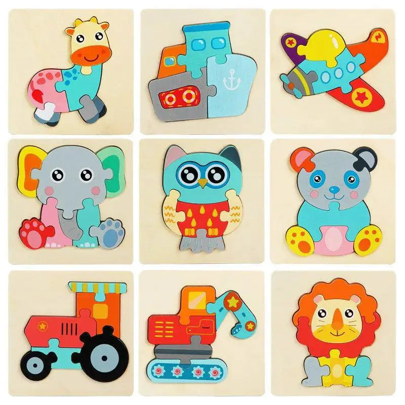 Kids Animal Wood Puzzle Fun Educational Jigsaw Toy For Kids