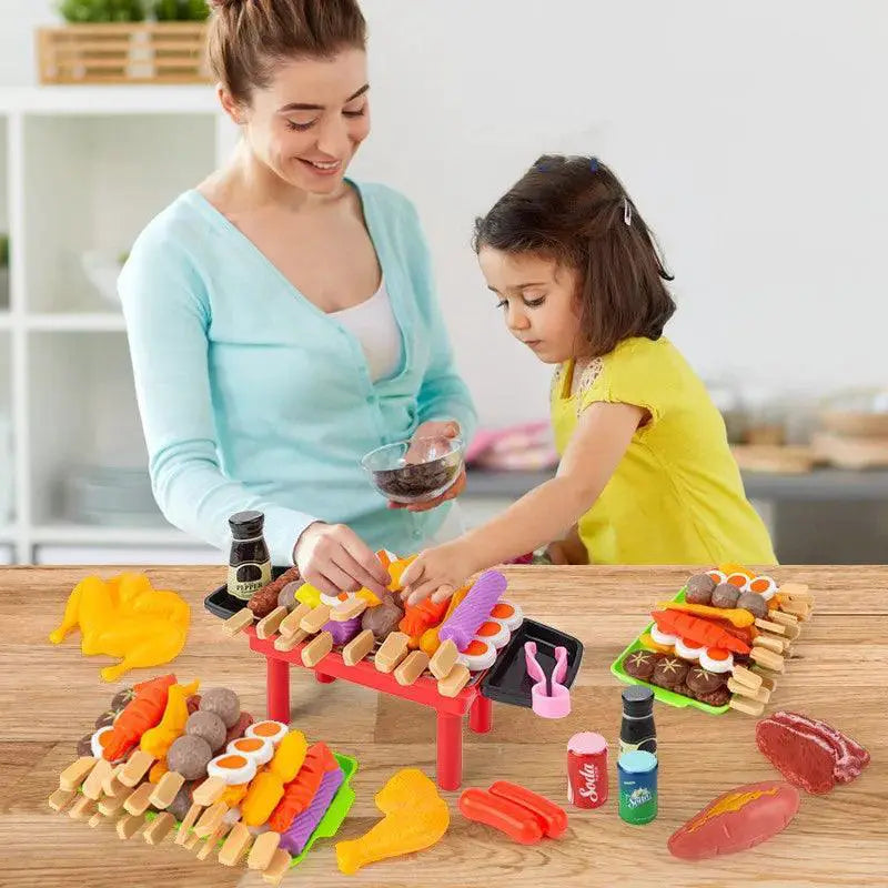 Kids BBQ Cooking Play Set Safe Kitchen Toys For Kids