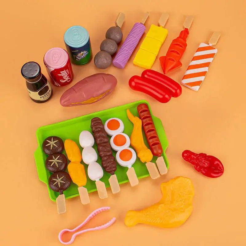 Kids BBQ Cooking Play Set Safe Kitchen Toys For Kids