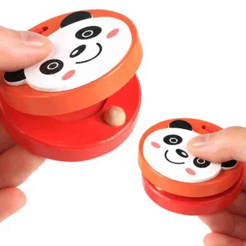 Kids Cartoon Wooden Castanets Musical Toys For Kids