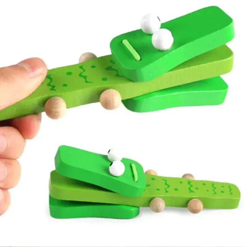 Kids Cartoon Wooden Castanets Musical Toys For Kids