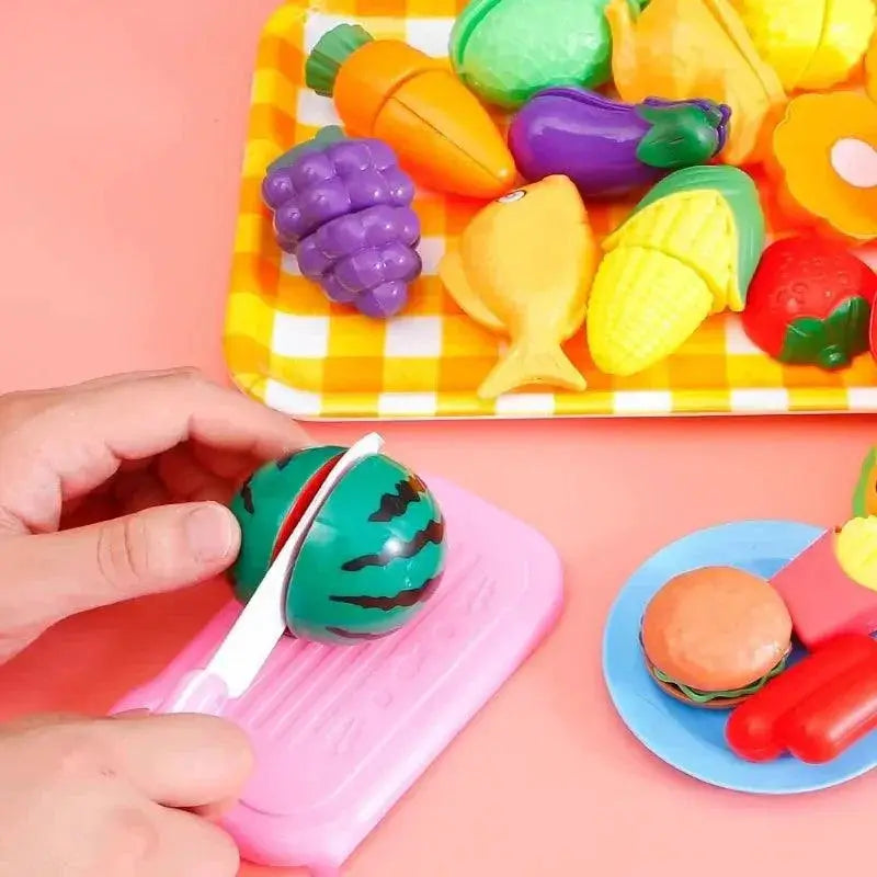 Kids Cooking Toy Set With Cutting Fruits And Accessories Fun