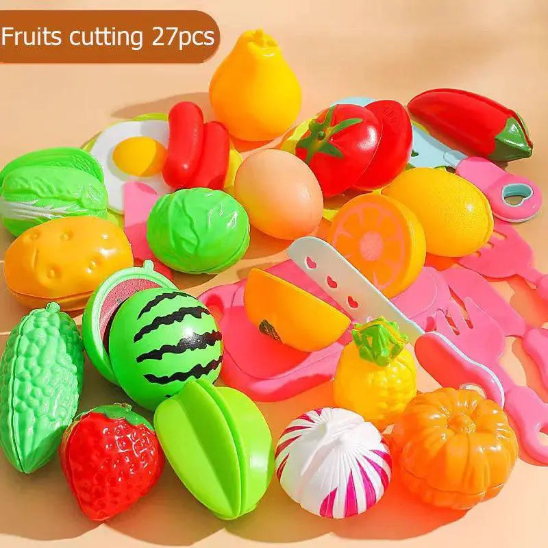 Kids Cooking Toy Set With Cutting Fruits And Accessories Fun