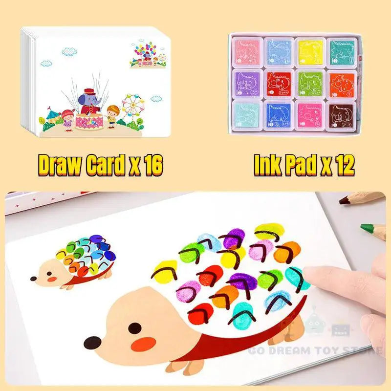 Kids Finger Painting Set Creative Coloring Doodle Toy
