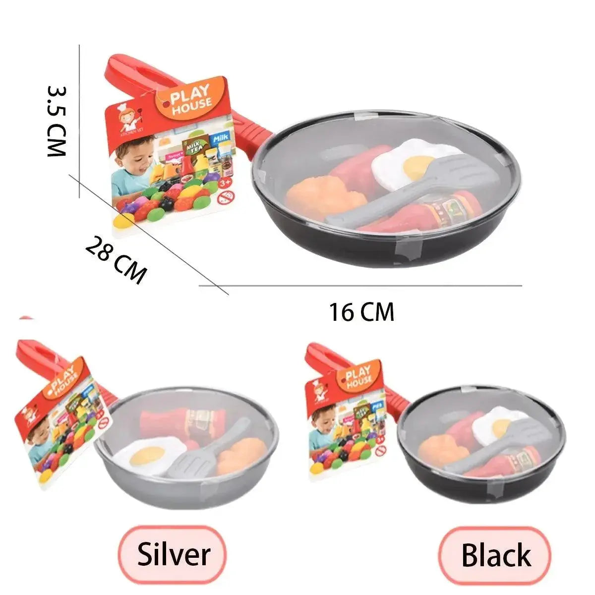 Kids Pretend Play Kitchen Cookware Set 8 Piece Food Toys