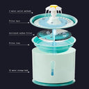 Kimpets Cat Water Fountain With LED Feeder And Filters