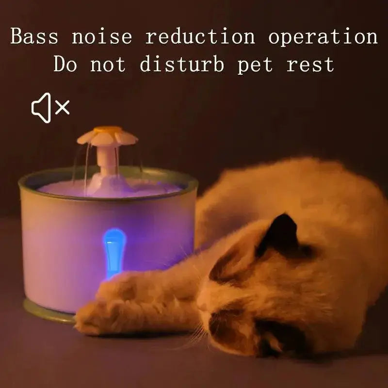 Kimpets Cat Water Fountain With LED Feeder And Filters