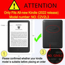 Kindle Fabric Cover & Leather Screen Protector Stylish Protection